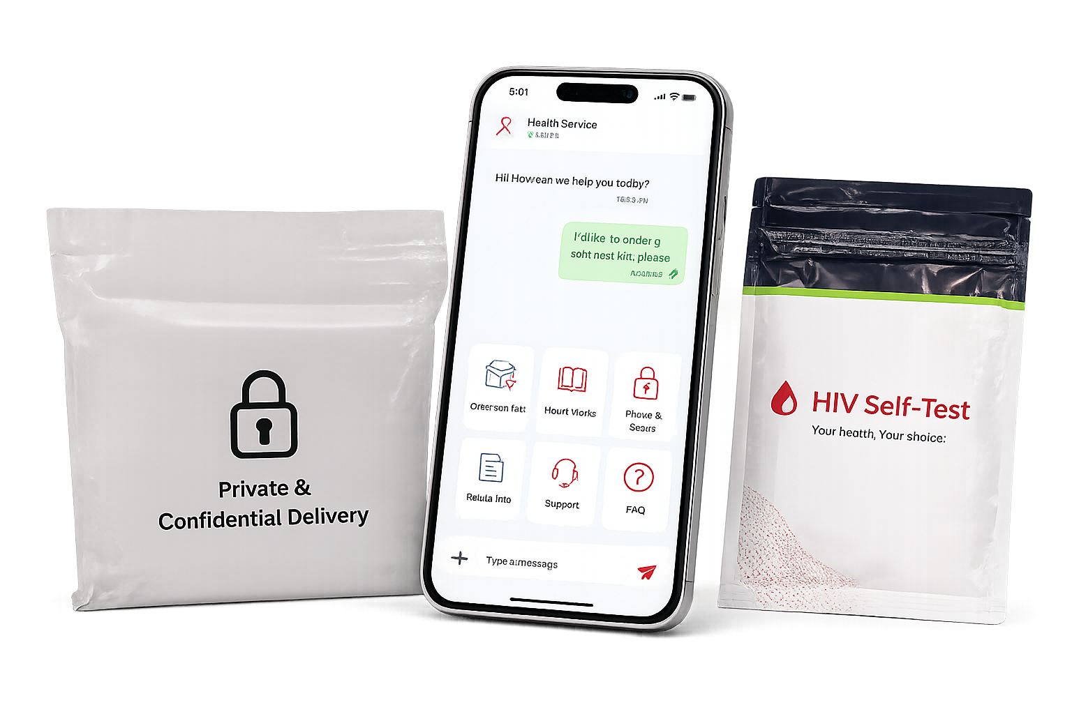 ชุดตรวจ HIV ด้วยตัวเอง พร้อมบรรจุภัณฑ์จัดส่งแบบเป็นส่วนตัว